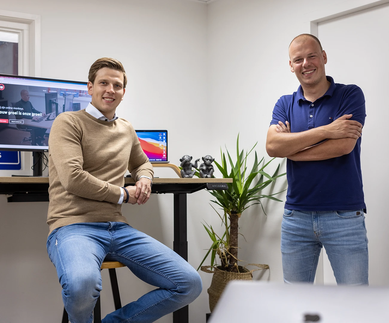 Sfeerfoto van Frank & Ruben van Online Monkeys voor de Glossy SPKNBRG van Contentmaaksters